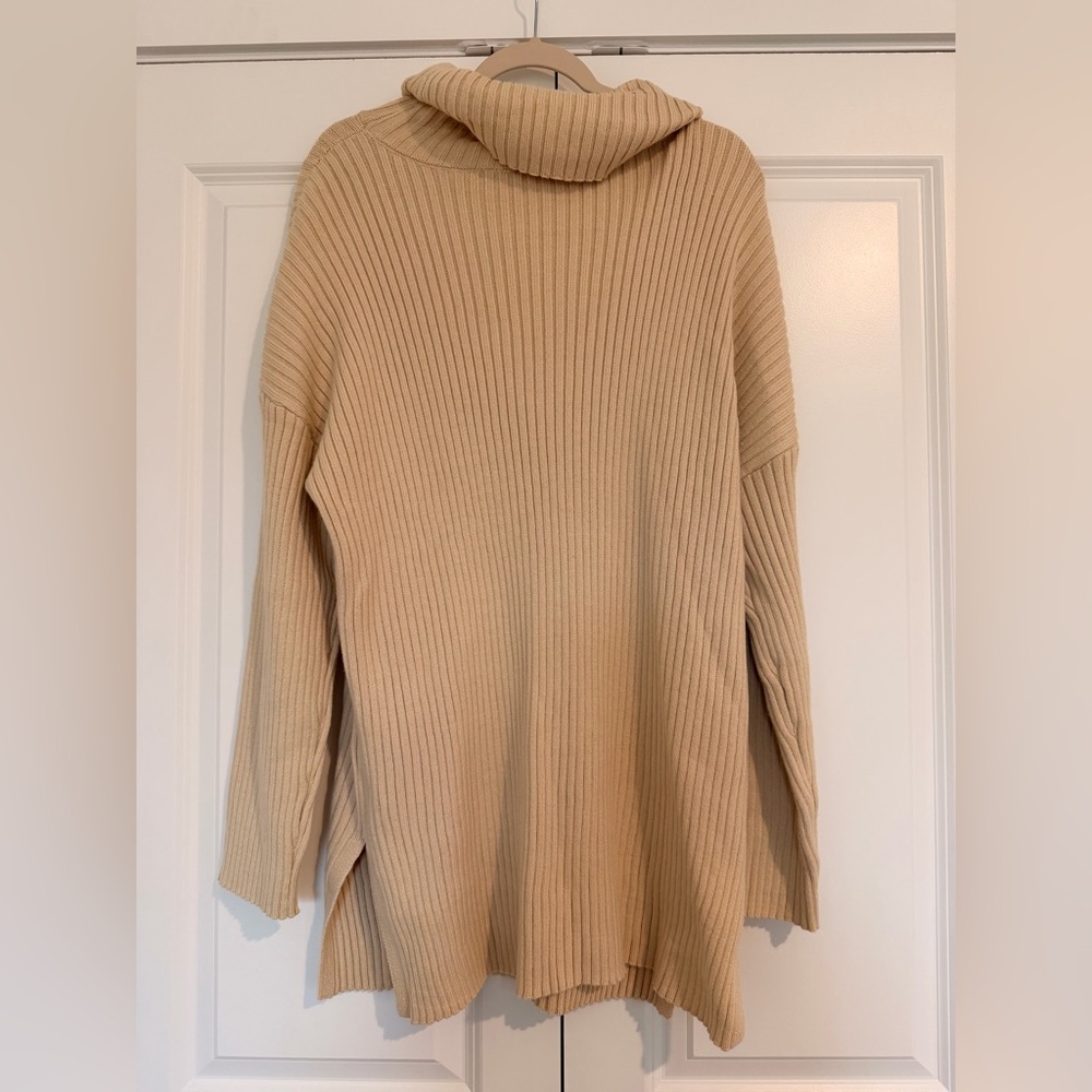 EFAN Cozy Tan Ribbed Women's Sweater
